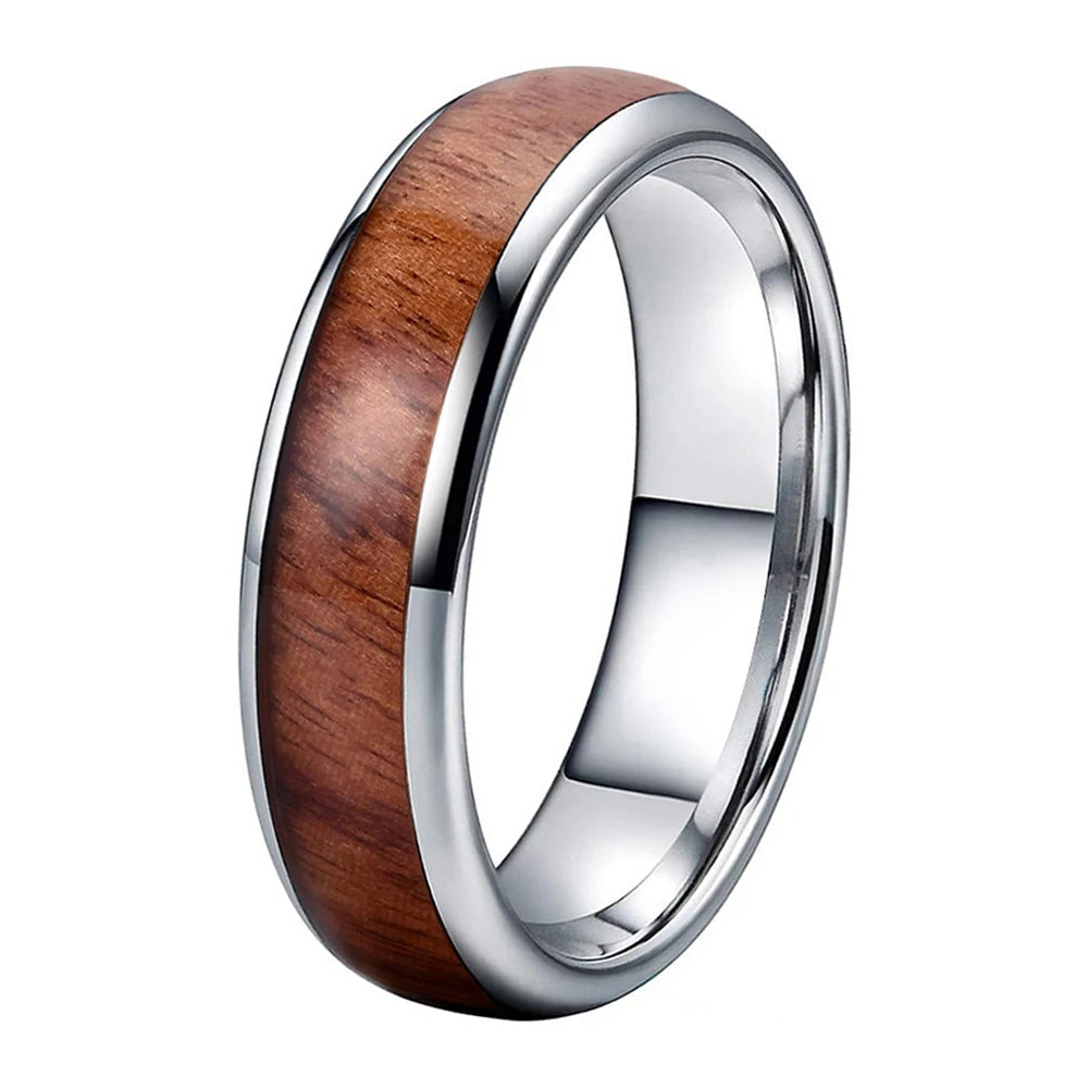 Hawaiian Koa Wood Tungsten Ring