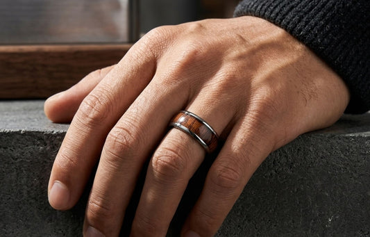 Affordable Wood Tungsten Rings With Custom Engraving Options