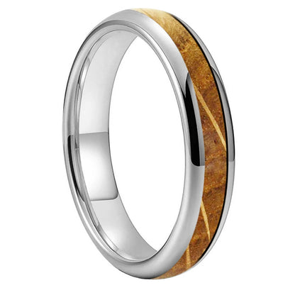 Whiskey Barrel Wood Tungsten Ring