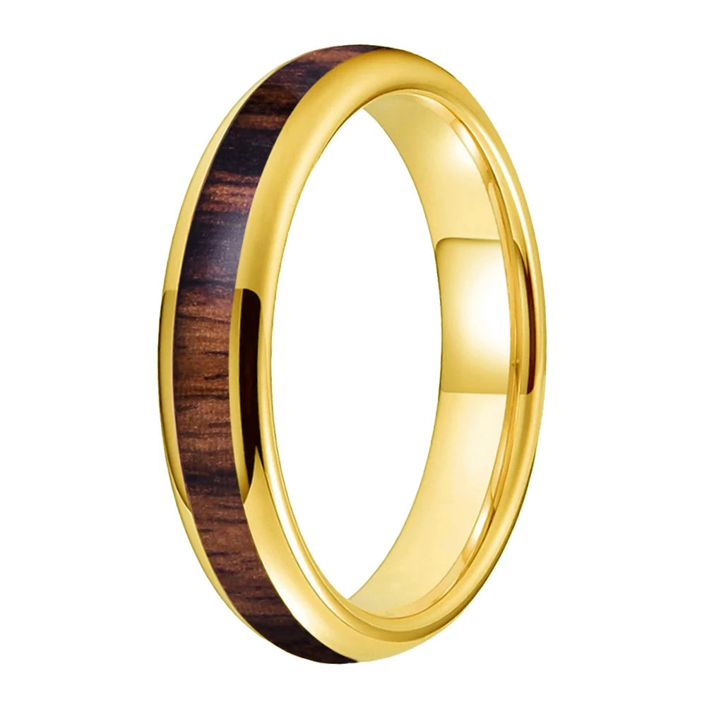 4mm Rosewood Inlay Tungsten Ring