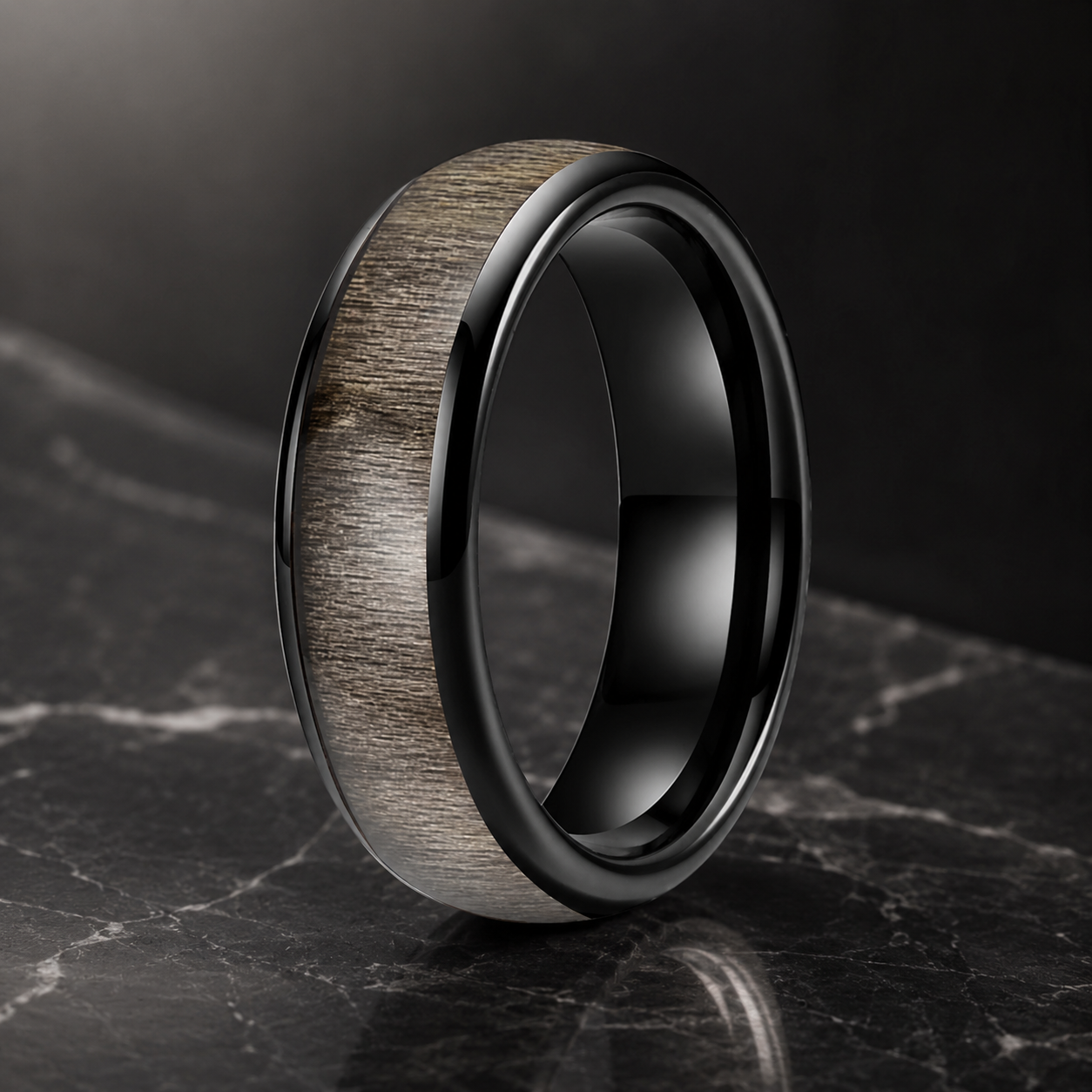 Bird's Eye Maple Wood tungsten Ring