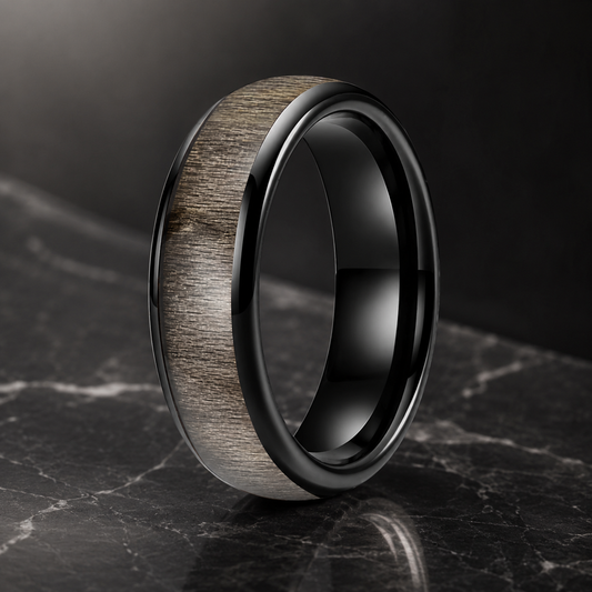 Bird's Eye Maple Wood tungsten Ring