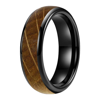Whiskey Barrel Wood Tungsten Ring