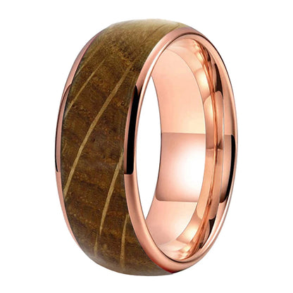 Whiskey Barrel Wood Tungsten Ring