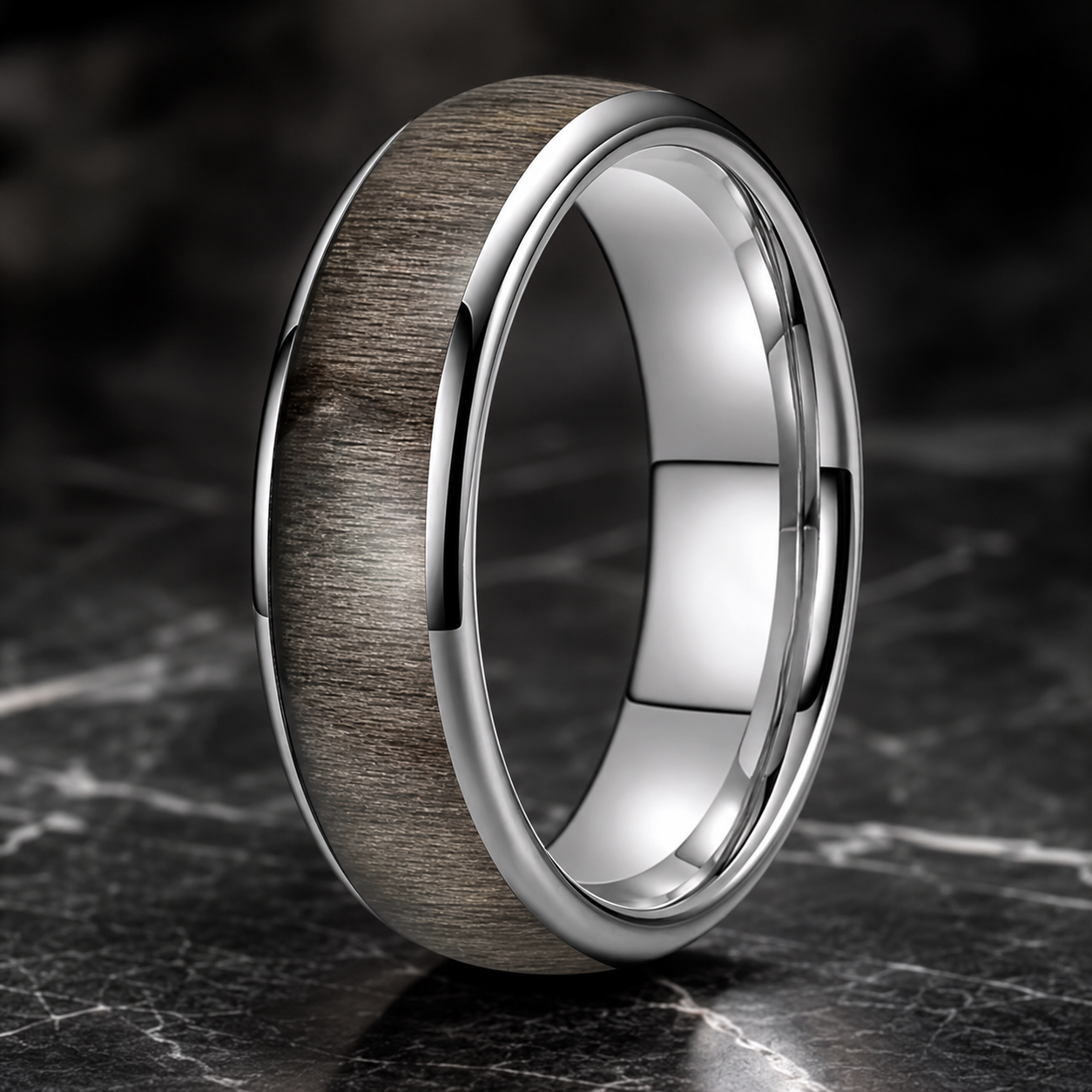 Bird's Eye Maple Wood tungsten Ring