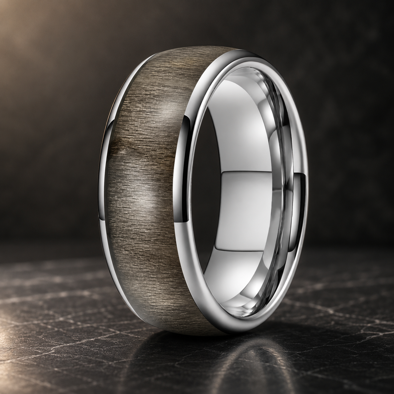 Bird's Eye Maple Wood tungsten Ring