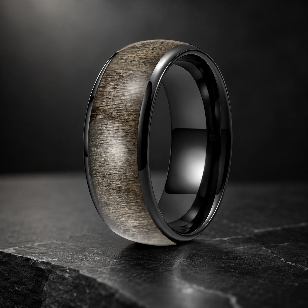 Bird's Eye Maple Wood tungsten Ring