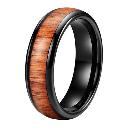 Hawaiian Koa Wood Tungsten Ring