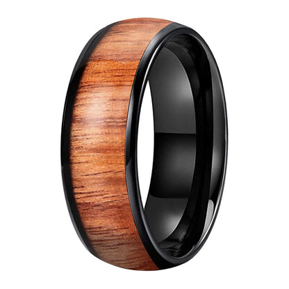 Hawaiian Koa Wood Tungsten Ring