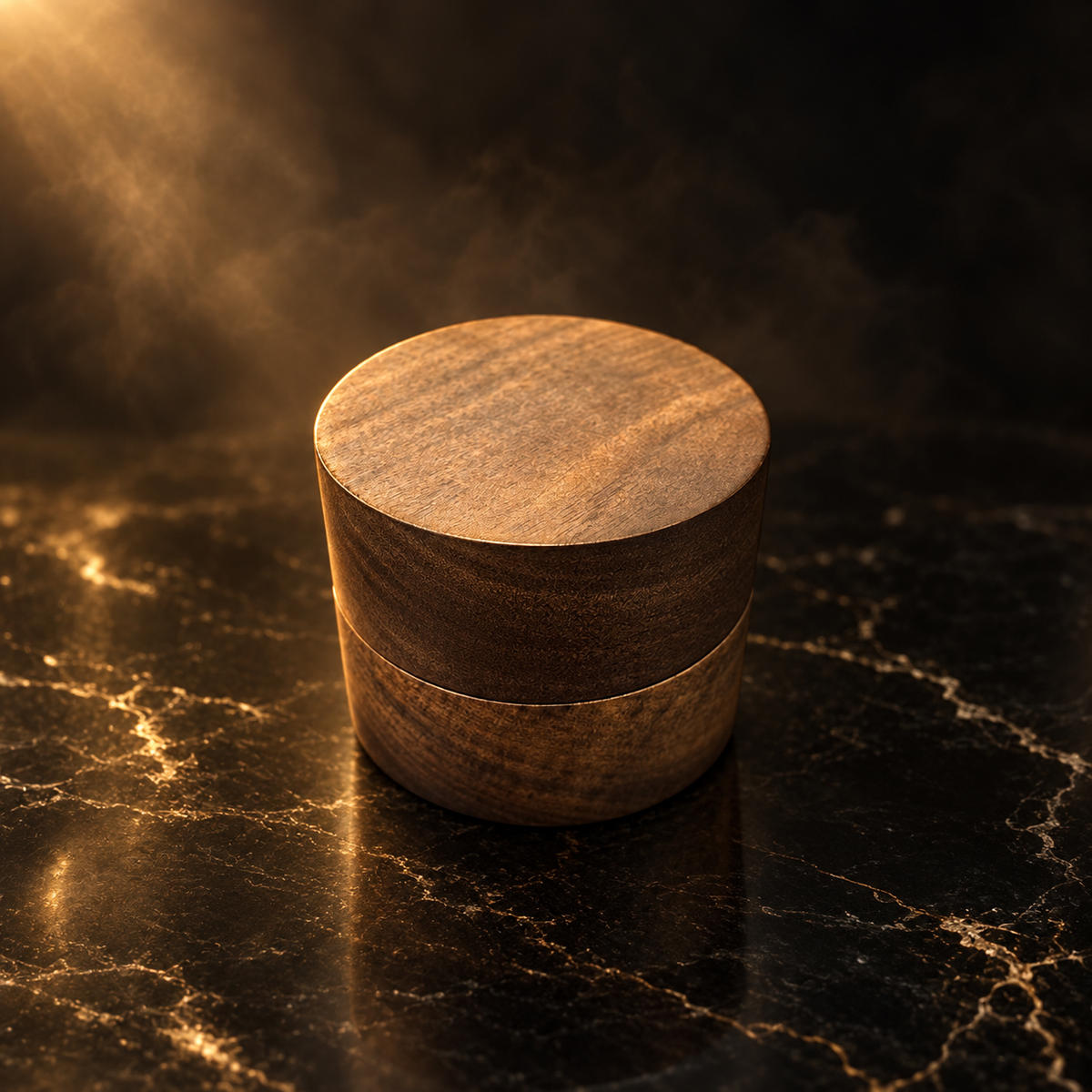 Koa Wood and Moss Agate Tungsten Ring
