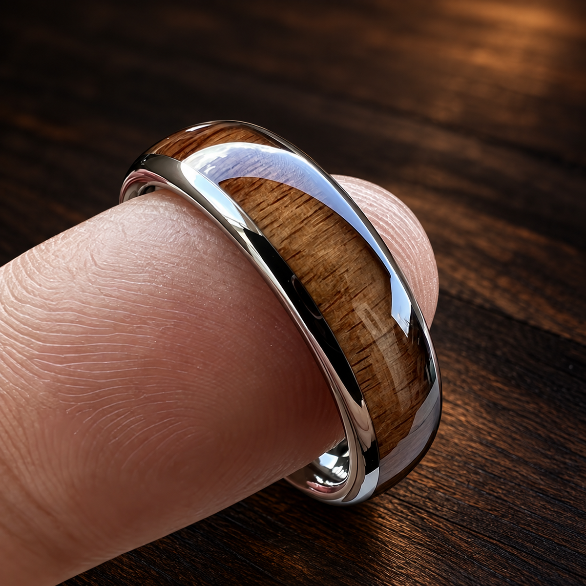 The Puakoa - Hawaiian Koa Wood Tungsten Ring