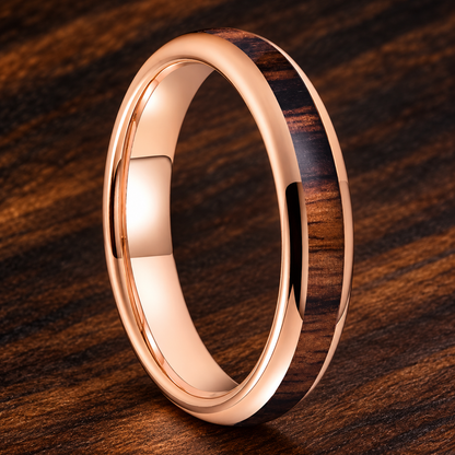 4mm Rosewood Inlay Tungsten Ring