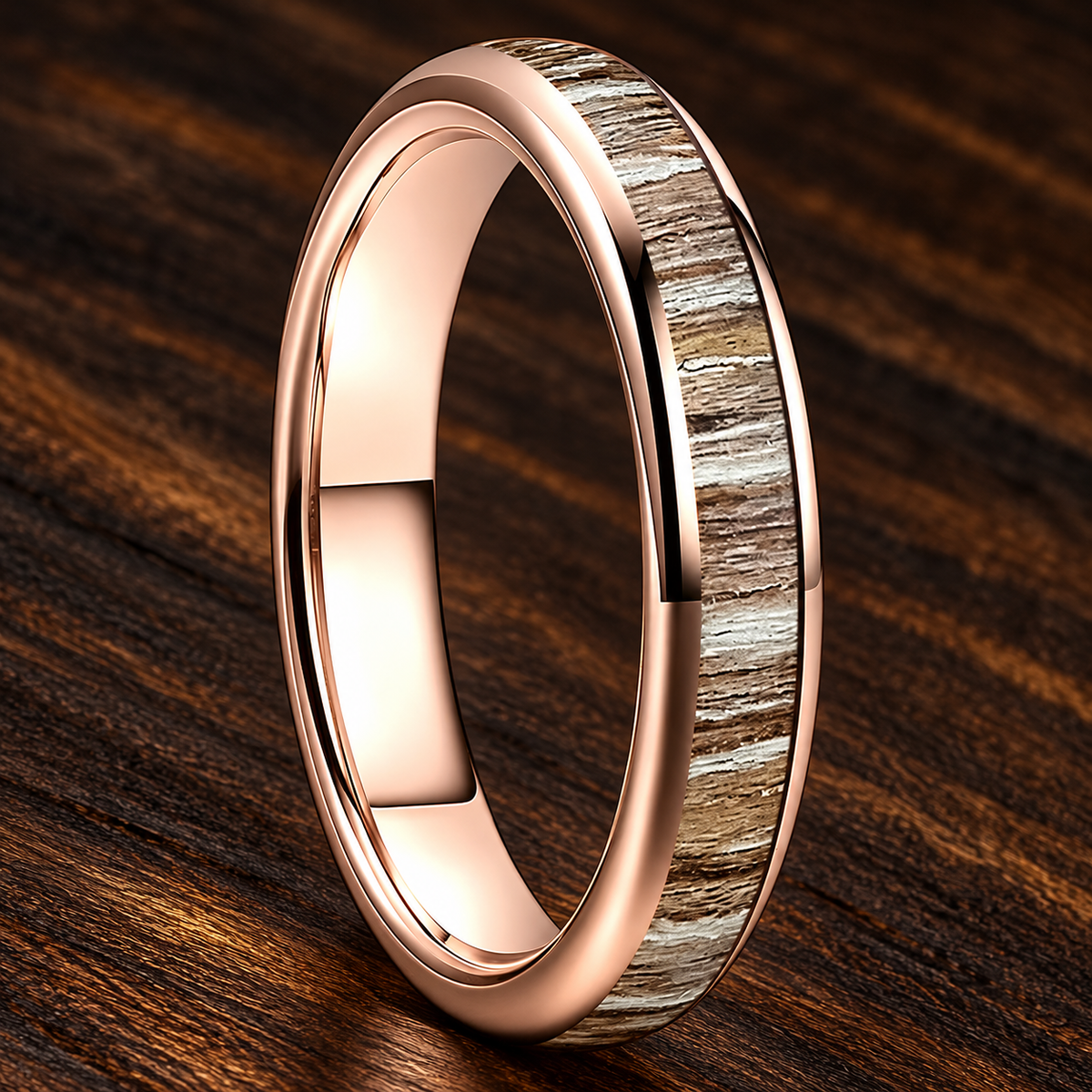 4mm Women’s Zebrawood Tungsten Ring