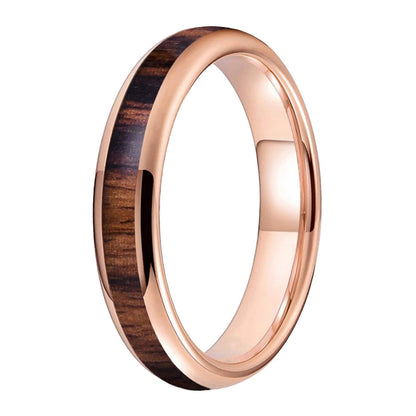 4mm Rosewood Inlay Tungsten Ring
