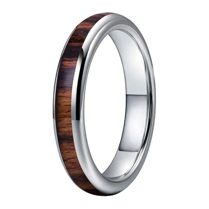 4mm Rosewood Inlay Tungsten Ring