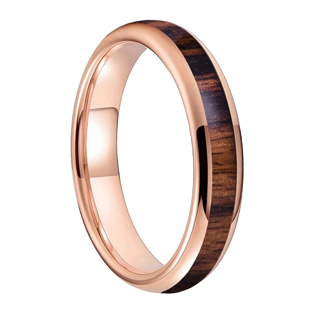 4mm Rosewood Inlay Tungsten Ring