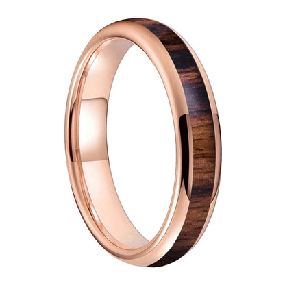 4mm Rosewood Inlay Tungsten Ring