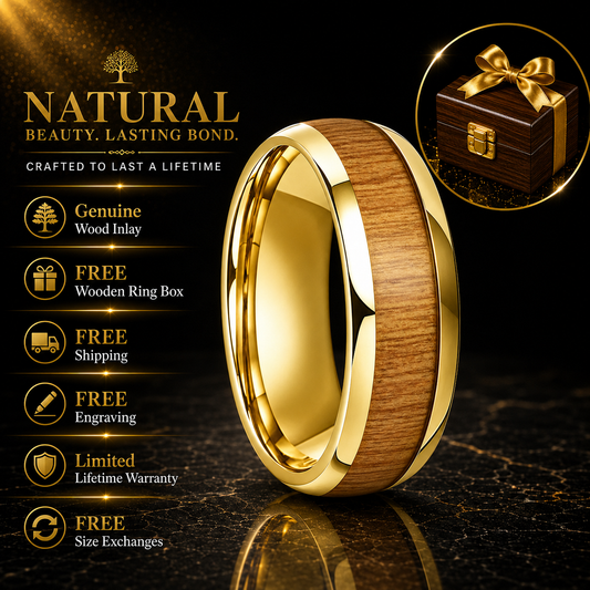 The Sunwood - Yellow Peach Wood Ring