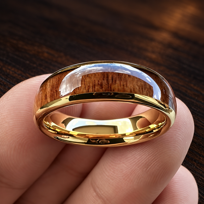 The Puakoa - Hawaiian Koa Wood Tungsten Ring